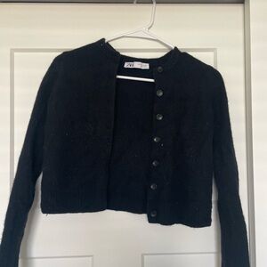 Zara Women's Black Cardigan Sweater